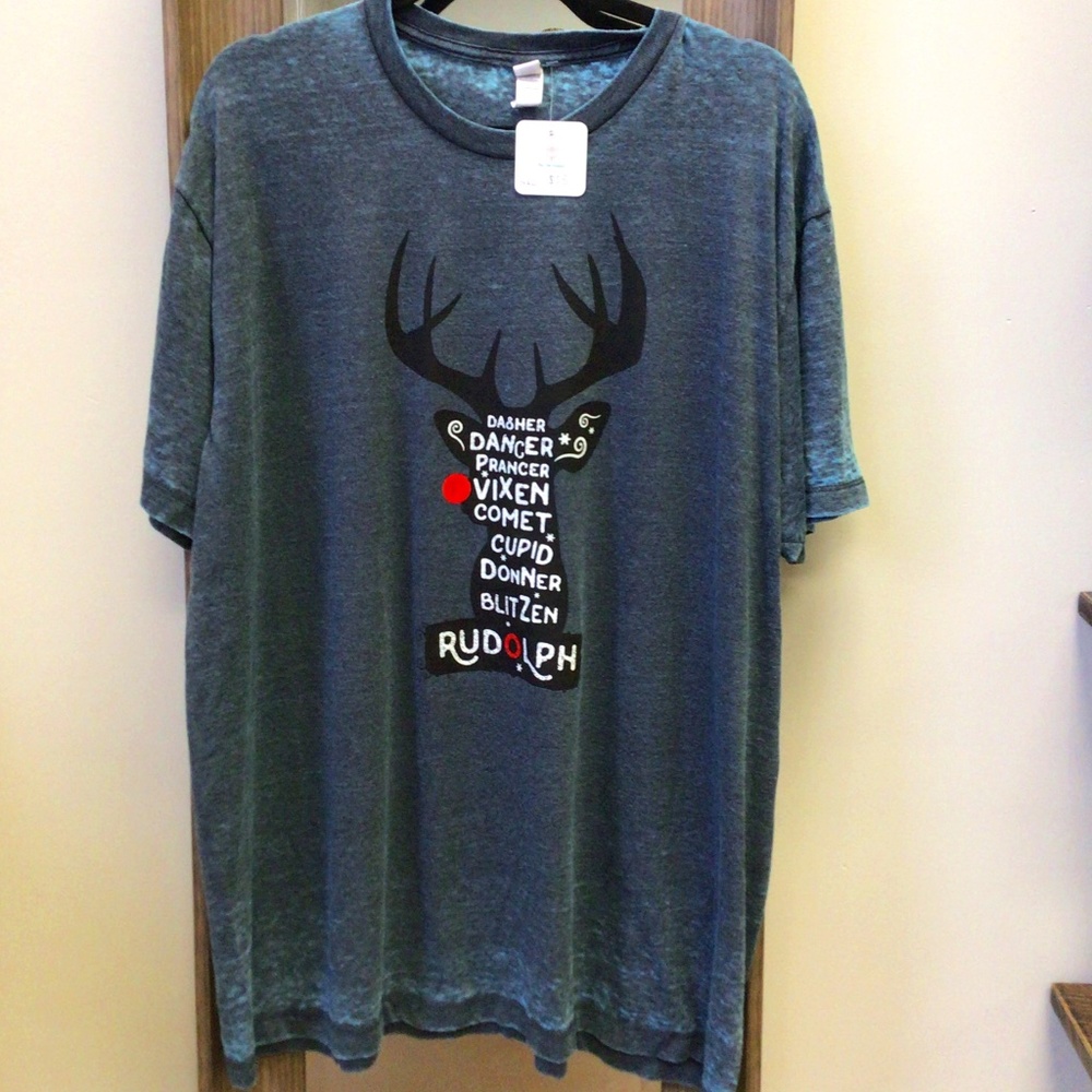 Reindeer Distressed Graphic Tee